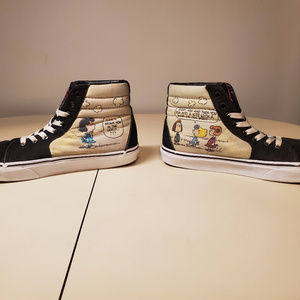 vans sk8 hi peanuts charlie kite skate shoe